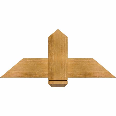 Ekena Millwork Eugene Rough Sawn Timber Gable Bracket, Western Red Cedar, 36"W x 15"H x 2"D x 6"F, 10/12 Pitch GBW036X15X0206EUG00RWR